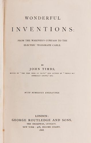 [Invention] Timbs, John. Wonderful Inventions