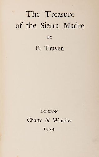[Western] Traven, B. Treasure of the Sierra Madre.