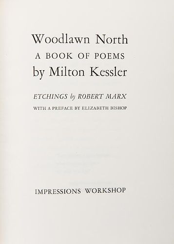 Kessler, Milton. Marx, Robert. Woodland North. A Book of Poems.