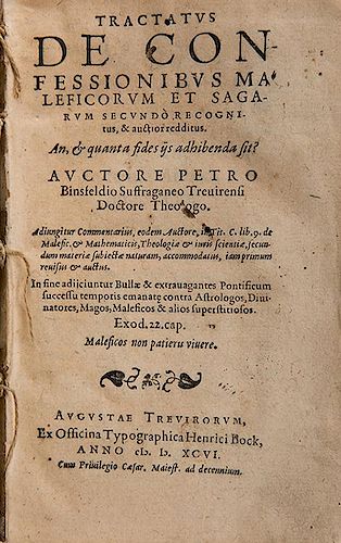 Binsfield, Pierre. Tractatus de confessionibus maleficorum et sagarum.