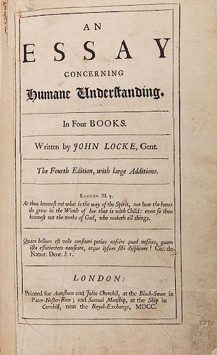 Locke, John. An Essay on Human Understanding.