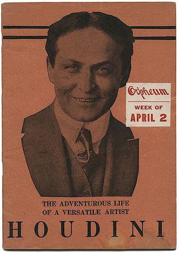 [Magic] Houdini, Harry. The Adventurous Life of a Versatile Artist. Houdini.