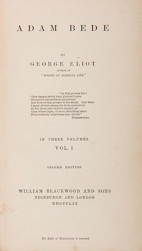 Eliot, George. Adam Bede.