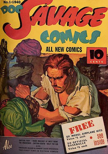 Gibson, Walter. Author's Own Collection of Doc Savage Comics Bound in Two Volumes.