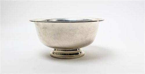 * An American Silver Bowl, Preisner Silver Company, Wallingford, CT, footed.