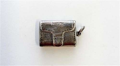 A George III Silver Vinaigrette, John Shaw, Birmingham, 1816, of rectangular form, the exterior decorated in the form of a sa