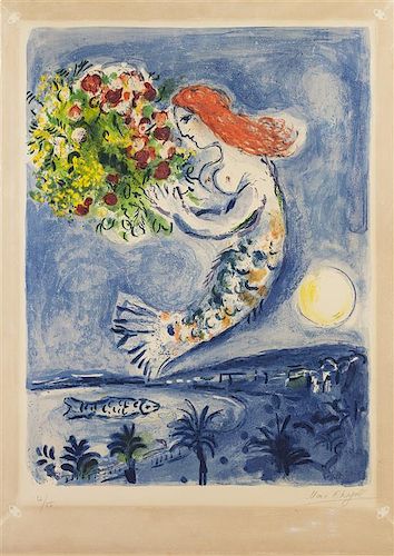 Marc Chagall, (French/Russian, 1887-1985), Bay of Angels, 1962