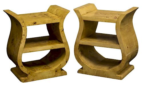 (PAIR) FRENCH ART DECO STYLE SIDE TABLES