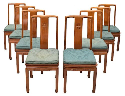 (8) CHINESE HARDWOOD DINING OR SIDE CHAIRS