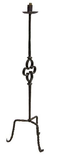 CONTINENTAL WROUGHT IRON CANDLESTICK LAMP