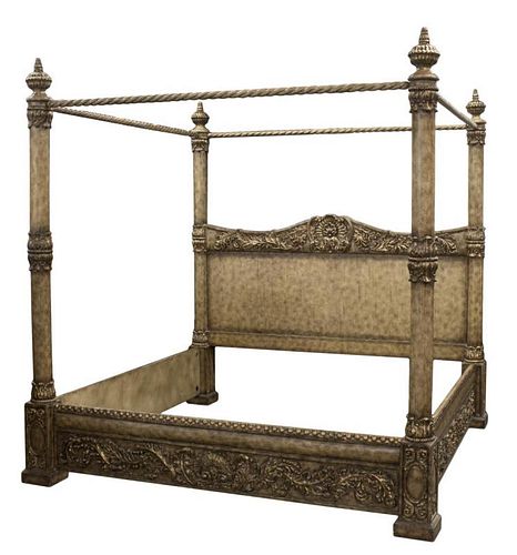 KING SIZE CANOPY TOP POSTER BED