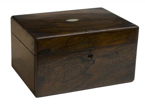 VICTORIAN ROSEWOOD FITTED DESK WRITING BOX