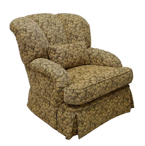 OVERSIZE UPHOLSTERED SWIVEL LOUNGE CHAIR