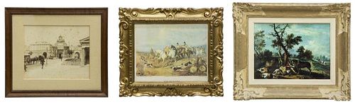 (3) GROUP OF FRAMED HUNTING THEME PRINTS