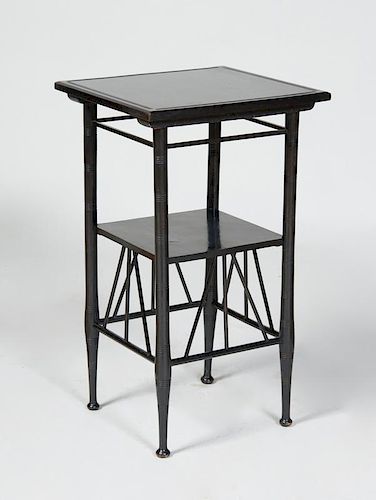 ENGLISH AESTHETIC MOVEMENT EBONIZED SIDE TABLE, IN THE STYLE OF E.W. GODWIN