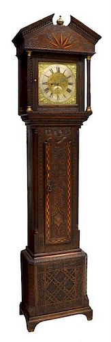 ENGLISH LONG CASE CLOCK, CASE DATED 1659