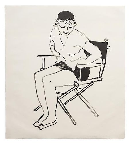 David Hockney, (British, b. 1937), Celia in the Directors Chair, 1980