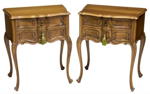 (2) CONTINENTAL BEDSIDE NIGHTSTAND CABINETS