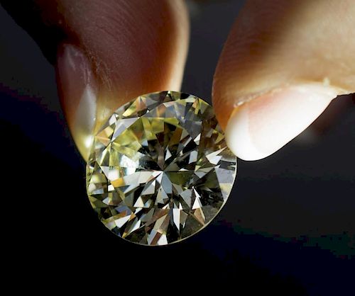 ESTATE GIA 16.17 CARAT FANCY YELLOW DIAMOND