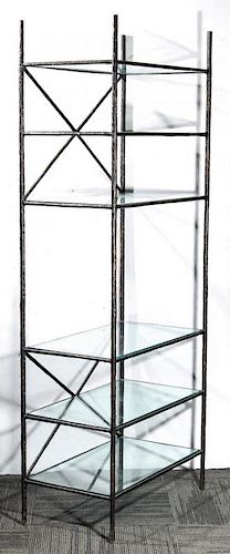 Wrought Iron Etagere, after Diego Giacometti