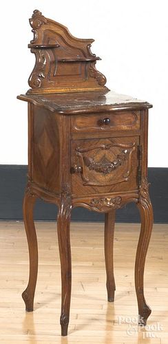 French marble top stand, ca. 1900, 45 1/2" h., 15