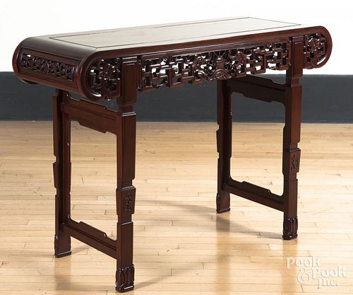 Chinese hardwood altar table, 33 1/4" h., 48 1/2"