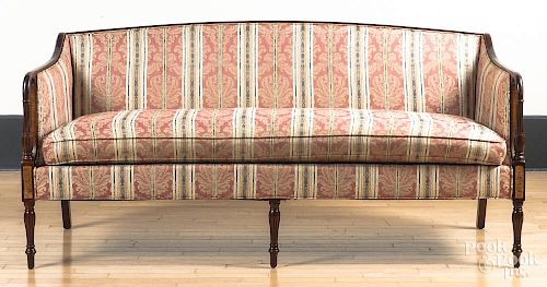 Southwood Federal style inlaid mahogany sofa, 35"