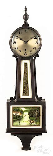 New Haven banjo clock, 41" h.