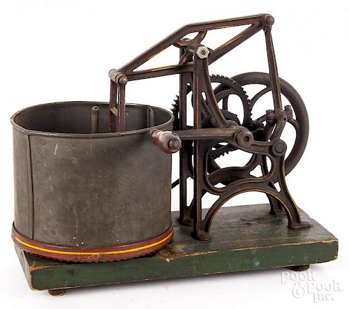 Mechanical food chopper, ca. 1900, with a painted
