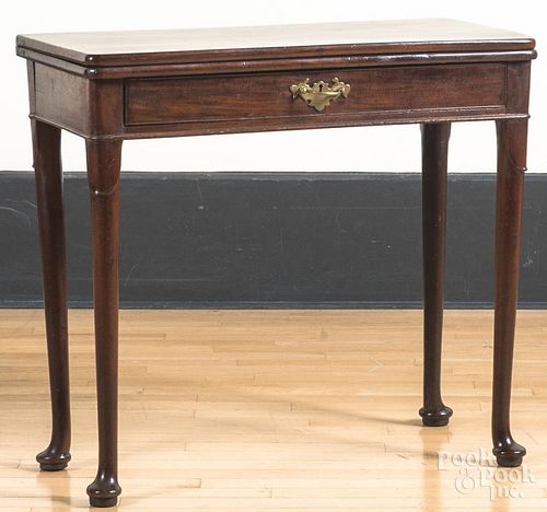 George II mahogany games table, mid 18th c., 29 1/