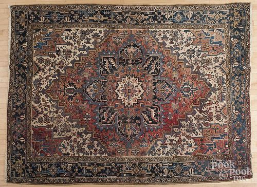 Semi antique Heriz carpet, 10' x 7'4".