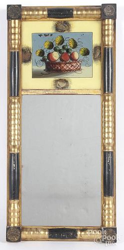 Sheraton painted mirror, ca. 1830, 29 1/4" x 13 3/