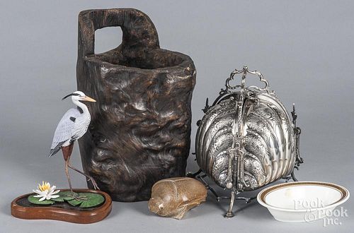 Group of decorative accessories.