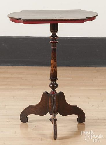 Victorian painted candlestand, 30" h., 23" w., 16