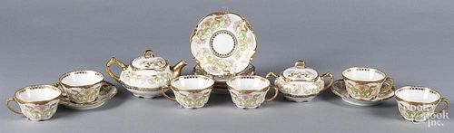 J. Pouyat Limoges porcelain tea service.