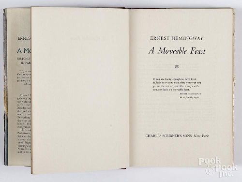 Hemingway, Ernest {A Moveable Feast}, pub. 1964.