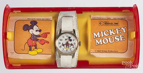 Vintage Bradley Time Mickey Mouse wristwatch with