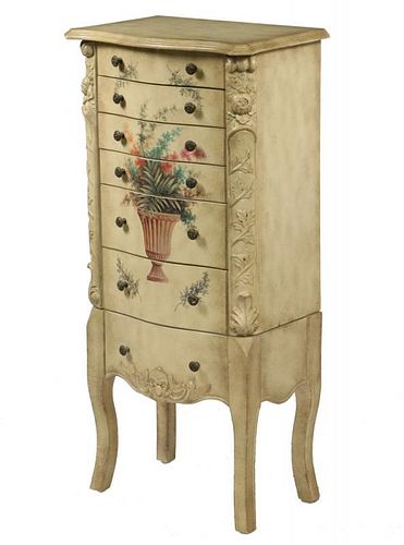 FRENCH STYLE SIX DRAWER JEWELRY CHEST