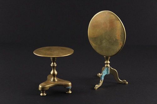 (2) BRASS CANDLE REFLECTORS