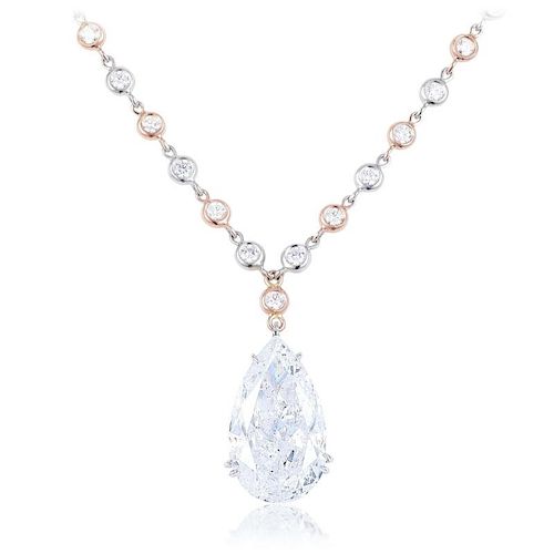 A 15.01-Carat Diamond Pendant Necklace