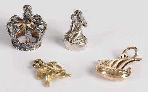 Group of Gold and Silver Charms