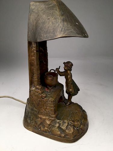 C. Kauba bronze table lamp.