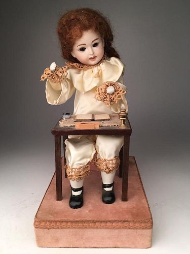 Musical Automaton of a clown playing an accordian.