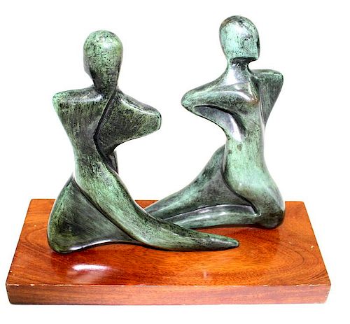 Signed Modern Bronze Sculpture