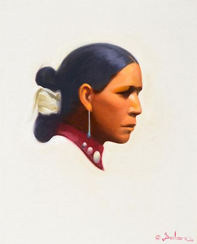 GERARD CURTIS DELANO (1890-1972), Navajo Portrait; The Inscrutable Navajo