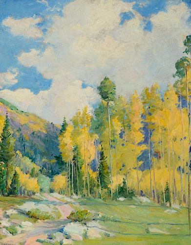 JOSEPH H. SHARP (1859-1953), The Old Road to Taos (circa 1935)