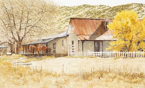 MORRIS RIPPEL (1930-2009), Ranch House on the Rio Grande (2001)