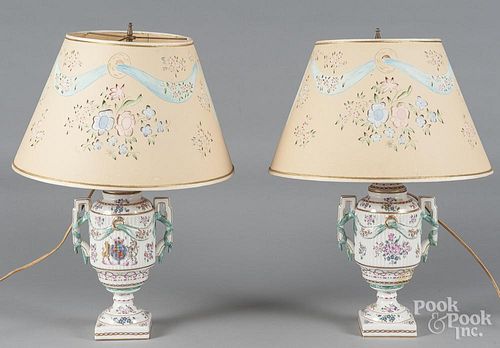 Pair of Samson porcelain table lamps