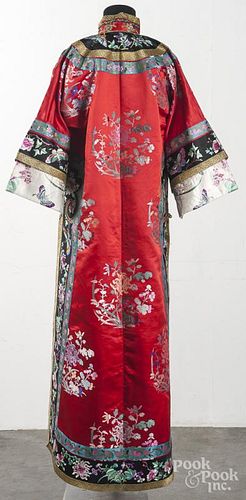 Chinese silk embroidered robe.
