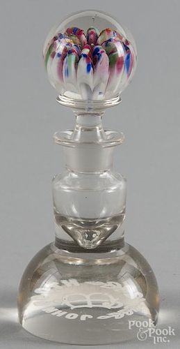 Millville, New Jersey glass inkwell